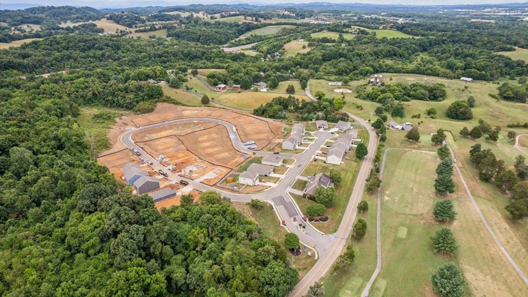 Aerial view of the Southwood community in Morristown, TN, showing layout and nearby surroundings (Image 28).