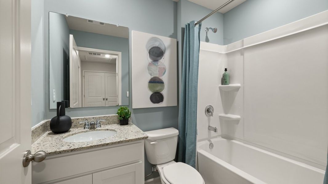 Furnished interior in a model home at Woodbury Park in Atlanta (Image 41).