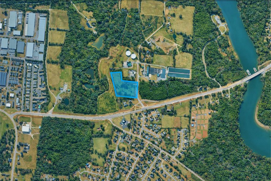 An aerial view of a city. An aerial view of a city.