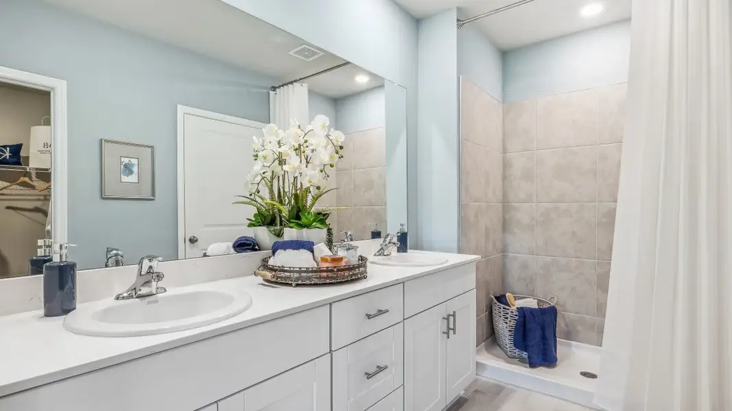 Furnished interior in a model home at Bentley Crossing in Fort Myers (Image 42).