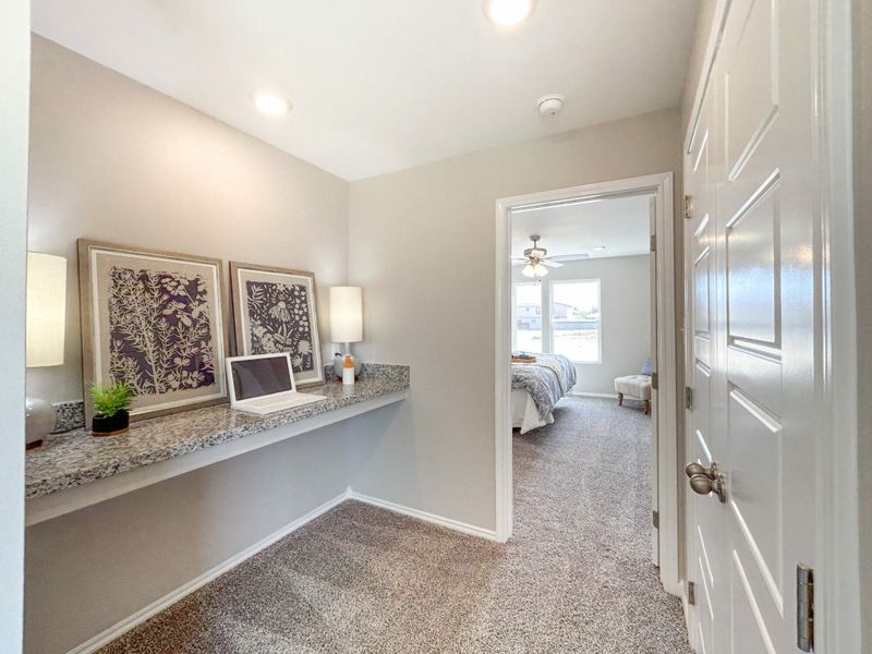 Furnished interior in a model home at Cuatro Vientos Sur in Laredo (Image 18).