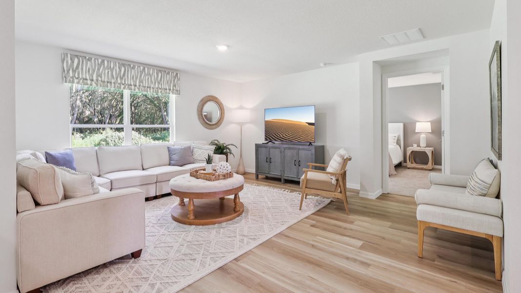 Furnished interior in a model home at Sandal Key in Weeki Wachee (Image 11).