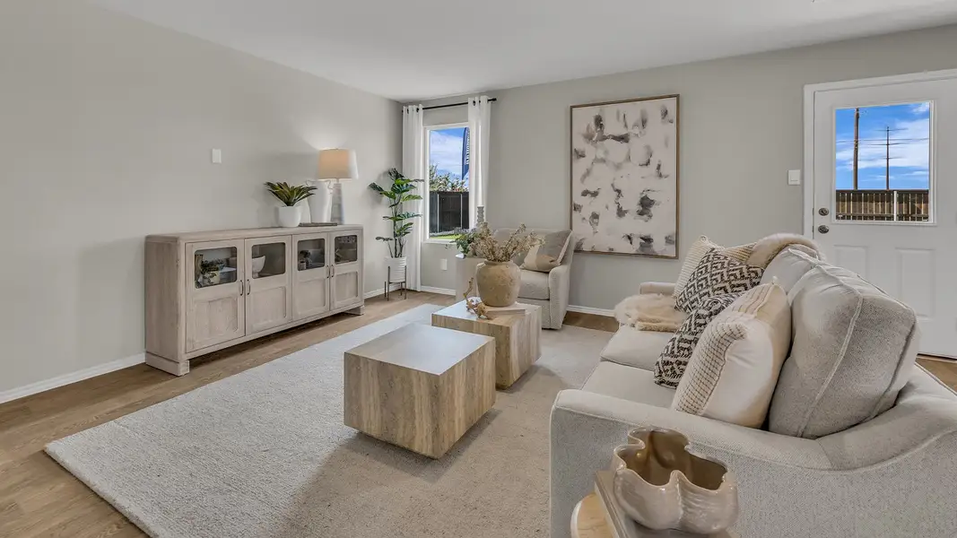 Furnished interior in a model home at Sunset Oaks in Maxwell (Image 8).