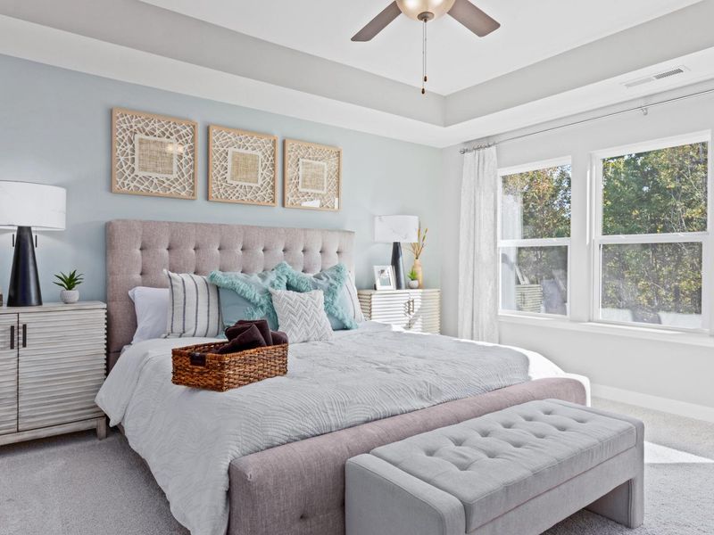 Furnished interior in a model home at Enclave at Belmont in Belmont (Image 21). Furnished interior in a model home at Enclave at Belmont in Belmont (Image 21).