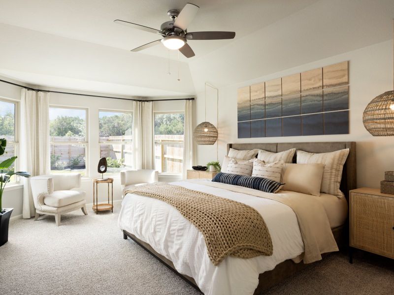 Furnished interior in a model home at Fox Falls in Boerne (Image 6).