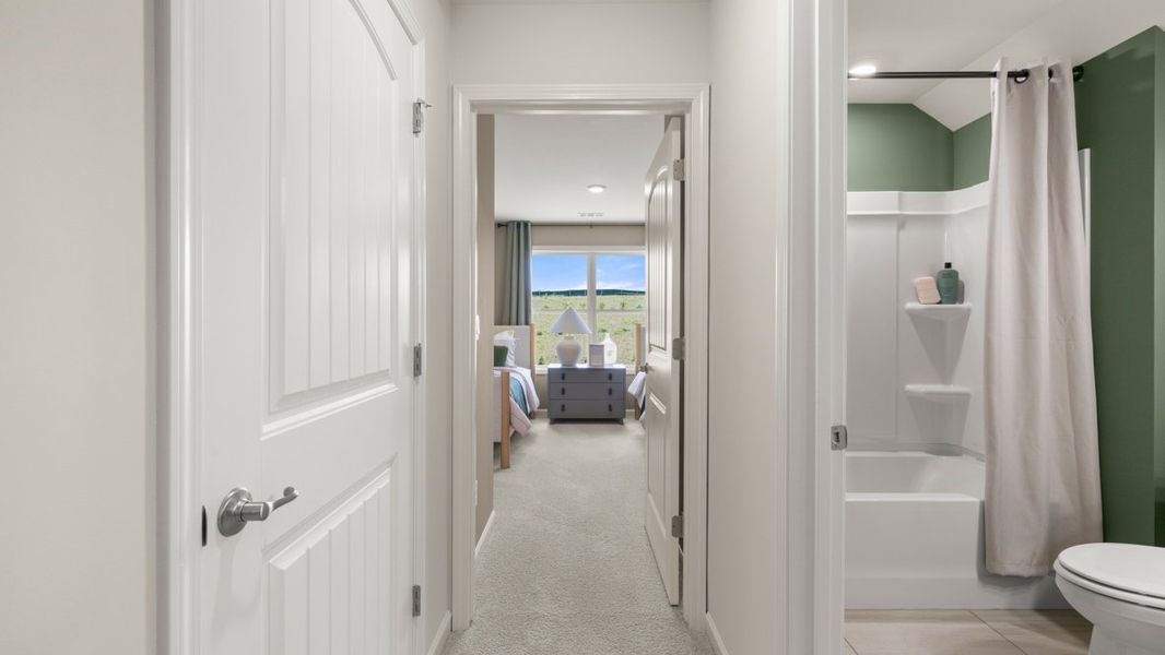 Furnished interior in a model home at Hamptons at Riverwood North in Dallas (Image 36).