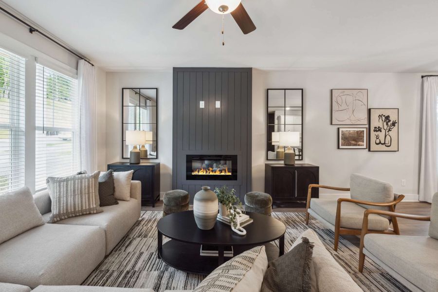 Furnished interior in a model home at The Park at Gainesville Township in Gainesville (Image 8).