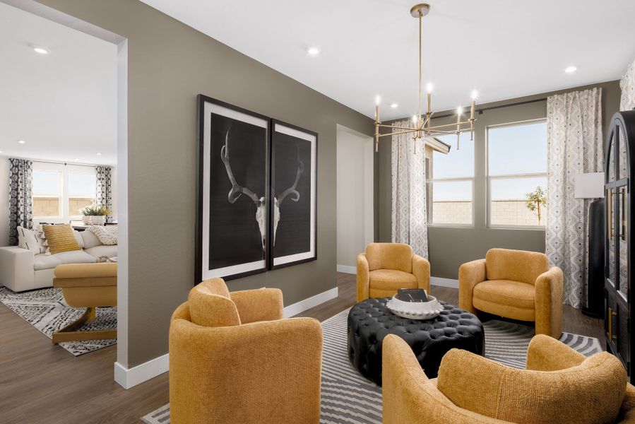 Furnished interior in a model home at Montana Vista - Summit in Buckeye (Image 9).