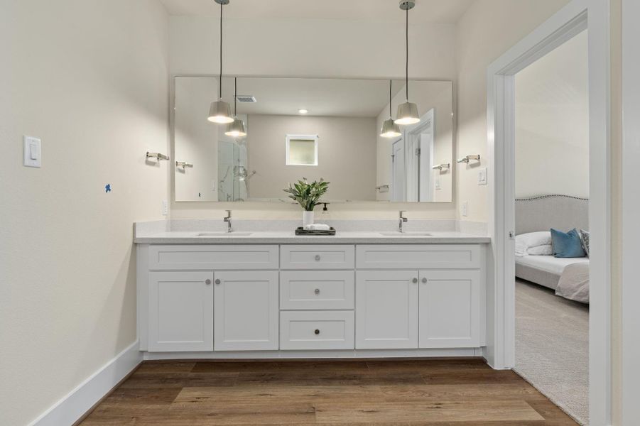 Furnished interior in a model home at Bertellis Place in Houston (Image 7).