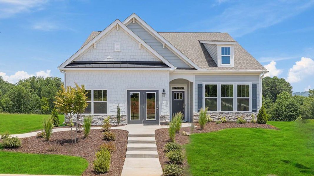 Front exterior of a home in the Whitehawk Meadows community, located in Travelers Rest, SC (Image 1).
