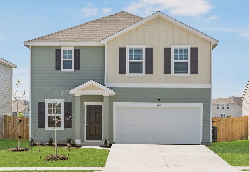 Front exterior of a home in the Liberty Ranch community, located in Liberty, TX (Image 8).