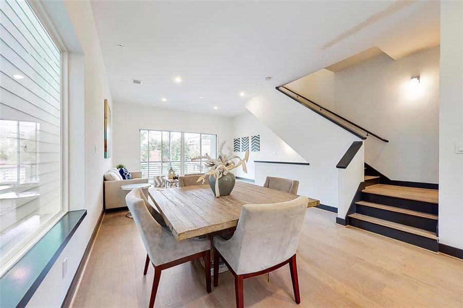 Furnished interior in a model home at Edwards in The Woodlands (Image 12).