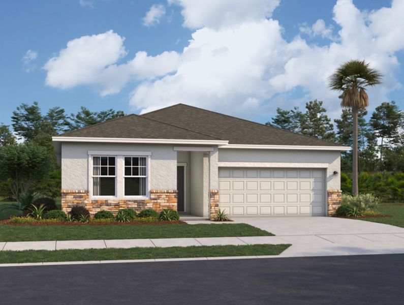 Front exterior of a home in the Pinecone Reserve community, located in Brooksville, FL (Image 2).