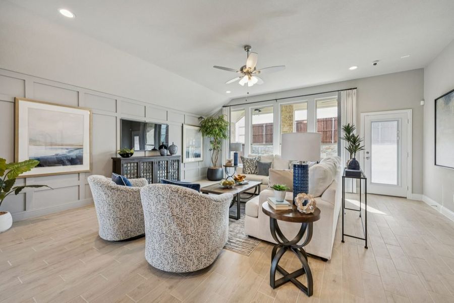 Furnished interior in a model home at Arcadia Trails in Balch Springs (Image 20).