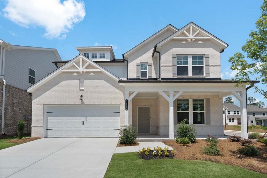 Front exterior of a home in the Auburn Glen community, located in Dacula, GA (Image 2).