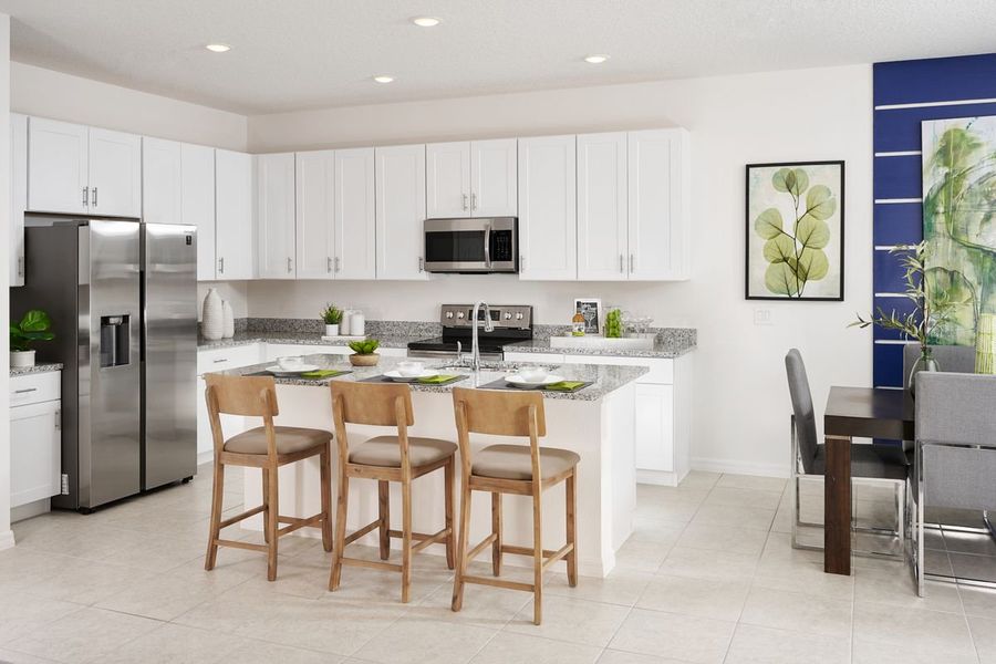 Furnished interior in a model home at Tarpon Bay in Haines City (Image 31).