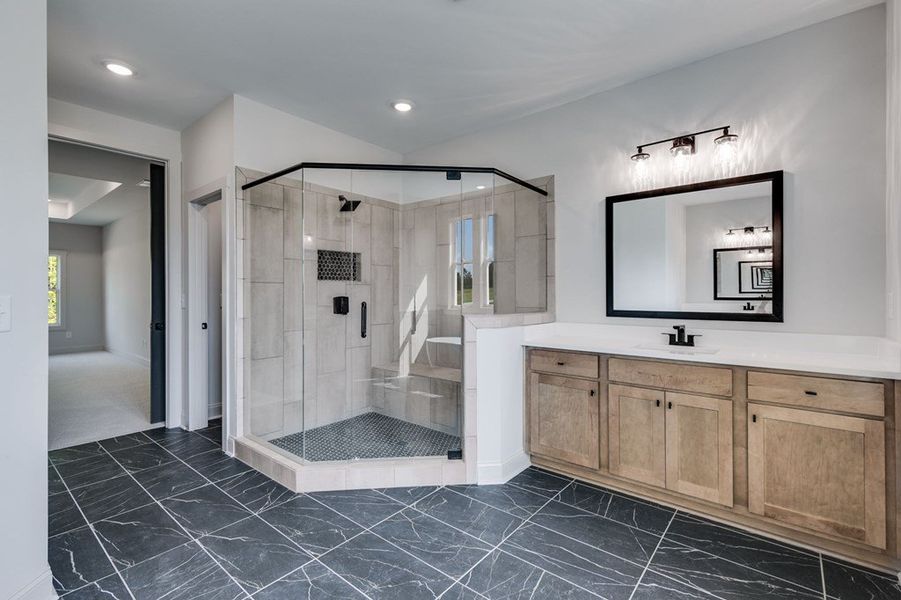 Furnished interior in a model home at Harmon Springs in Carrollton (Image 21).