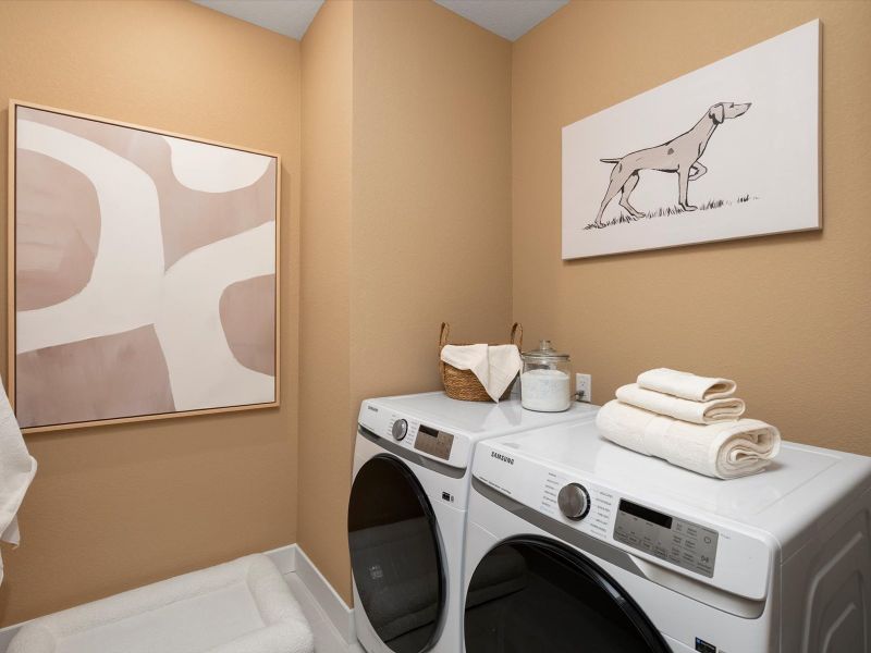 Furnished interior in a model home at Paint Brush Hills in Peyton (Image 9).