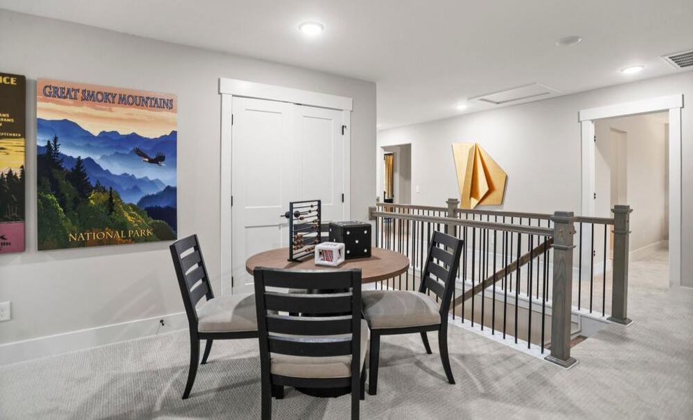 Furnished interior in a model home at Carraway in Greensboro (Image 26).