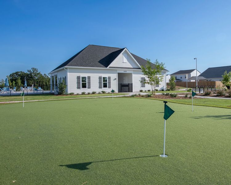 Practice your short game close to home at the onsite putting green