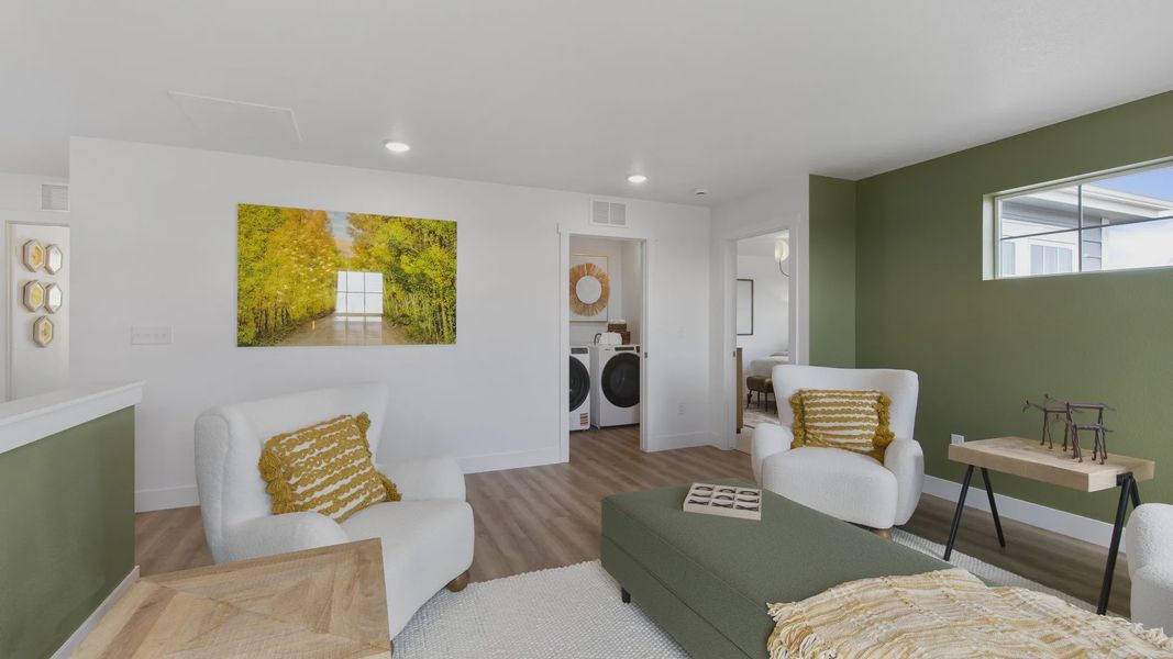 Furnished interior in a model home at Windler Single Family Homes in Aurora (Image 13).