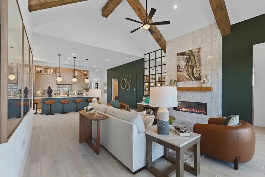 Furnished interior in a model home at Brookewater 60's in Rosenberg (Image 26).