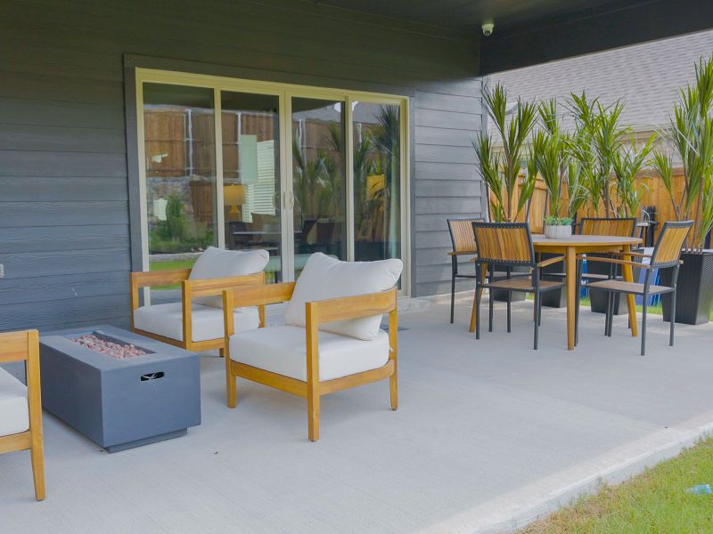 The Bexar patio featured at Anna Ranch.