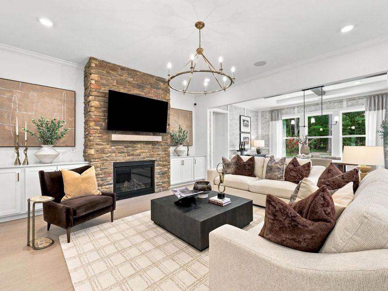 Furnished interior in a model home at Ashland in Holly Springs (Image 51).