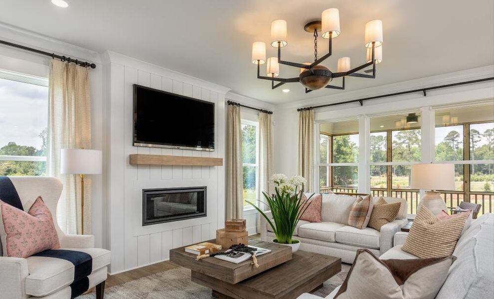 Furnished interior in a model home at Cedar Ridge in Angier (Image 22).