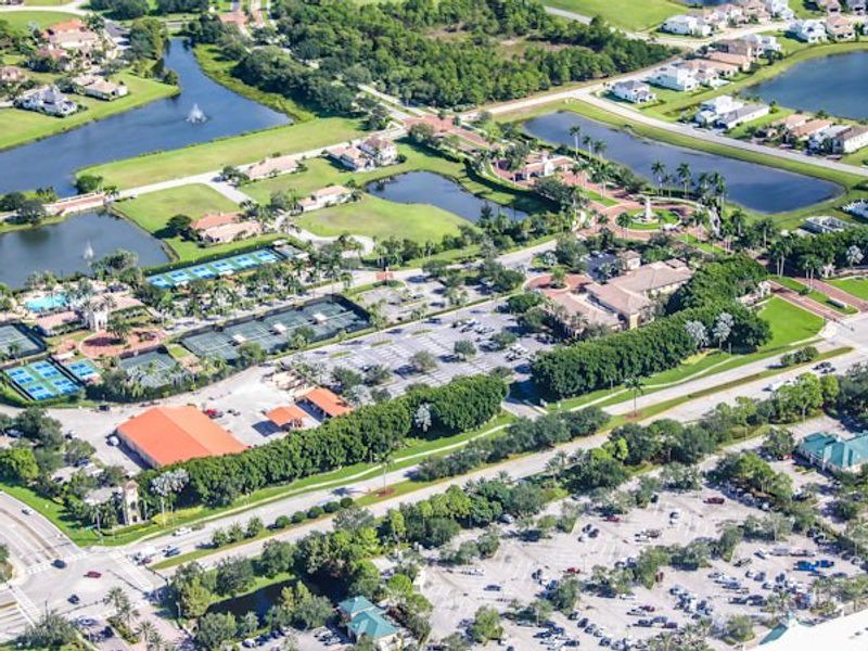 Aerial view of the Tesoro Club community in Port St. Lucie, FL, showing layout and nearby surroundings (Image 13).