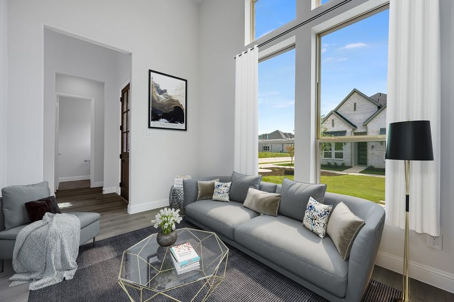 Furnished interior in a model home at The Ranch at Uptown Celina 40s in Celina (Image 52).