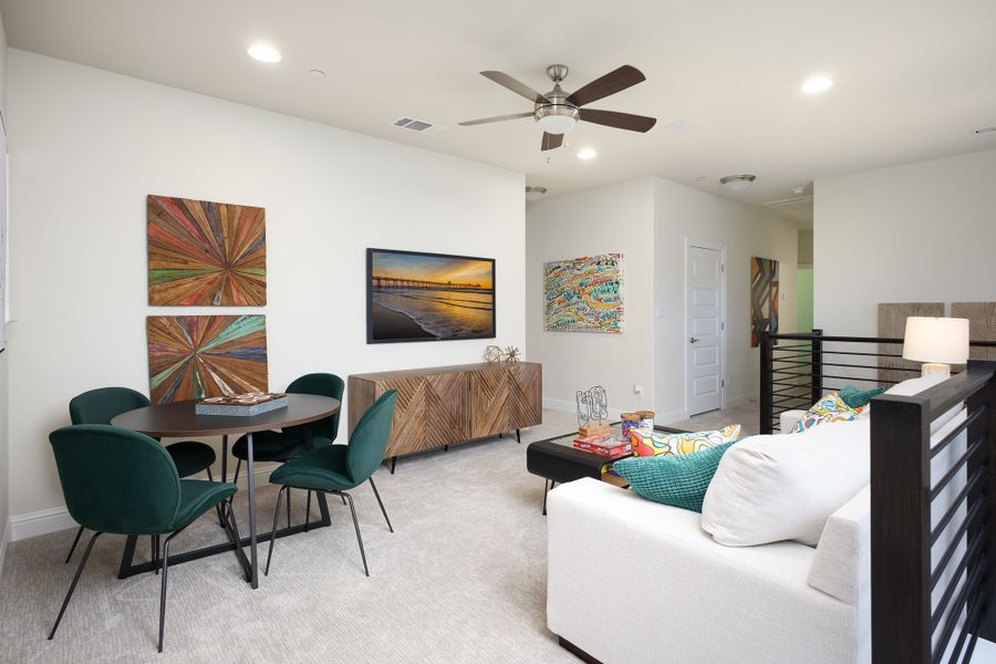 Furnished interior in a model home at Clear Creek in Round Rock (Image 27).