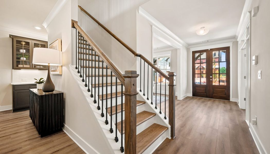 Furnished interior in a model home at Fowler Farms in Auburn (Image 126).
