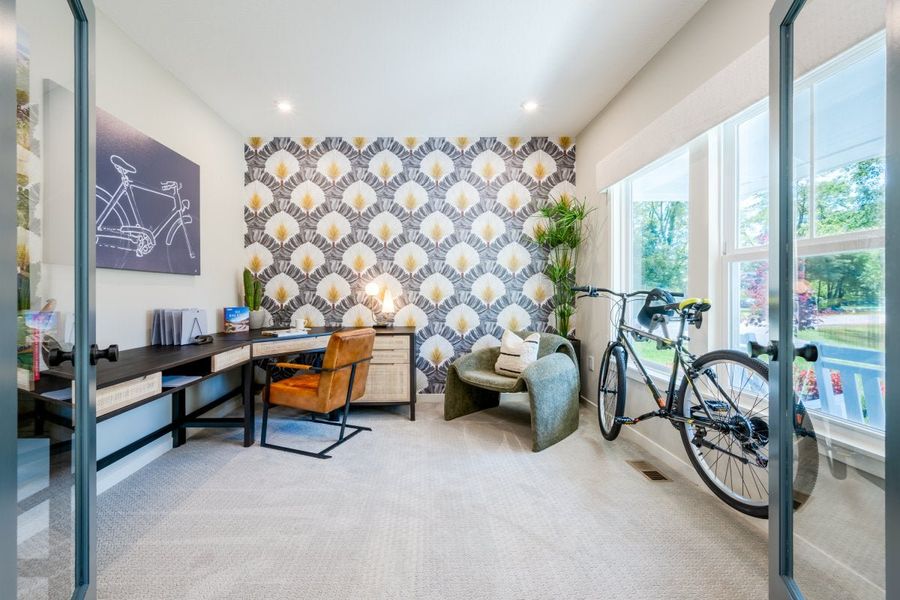 Furnished interior in a model home at Bridle Run in Louisville (Image 20).