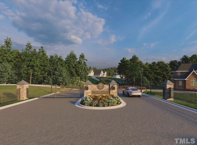 Entrance to the Norwood Ridge community in Cary, NC, featuring signage and landscaping (Image 8).
