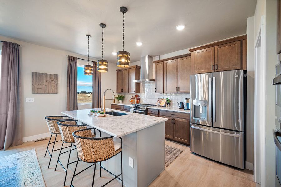 Furnished interior in a model home at Aspen Meadows-4 in Colorado Springs (Image 9).
