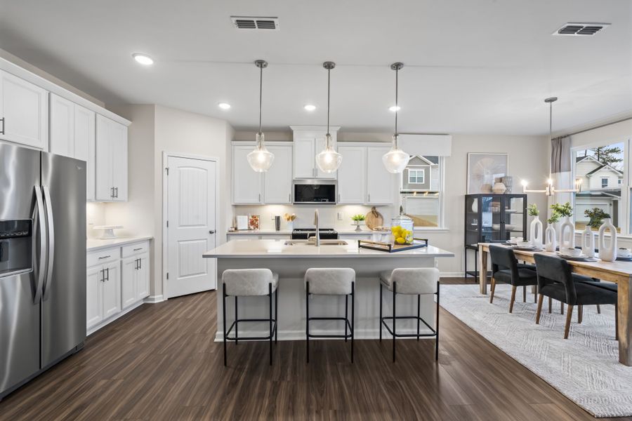 Furnished interior in a model home at Fox Field Farms in Broadway (Image 10).