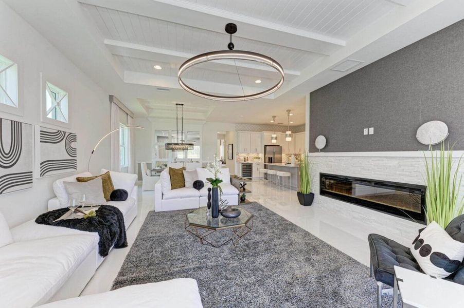 Furnished interior in a model home at The Willows in Parrish (Image 85).