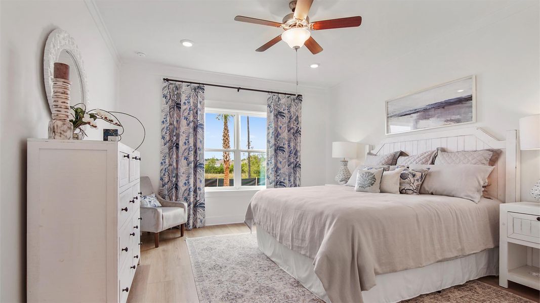 Furnished interior in a model home at Breakfast Point East Phase I in Panama City Beach (Image 5). Furnished interior in a model home at Breakfast Point East Phase I in Panama City Beach (Image 5).