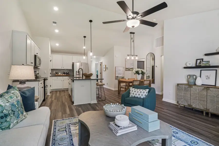 Spacious living areas create room to relax, gather, and unwind