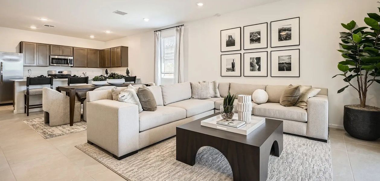 Furnished interior in a model home at Bella Vista Farms: Gateway IV in San Tan Valley (Image 5).