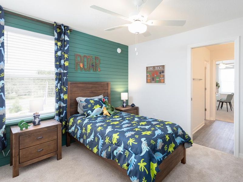 Secondary bedrooms provide room for everyone in your household - Wesley ll model home in Riverview, FL