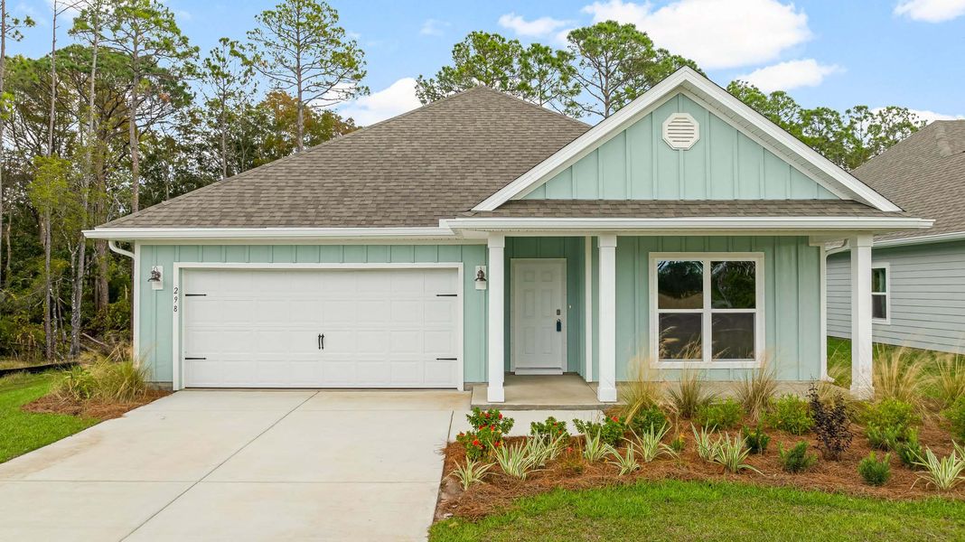 Front exterior of a home in the Pine Creek and Heron Walk community, located in Port Saint Joe, FL (Image 14). Front exterior of a home in the Pine Creek and Heron Walk community, located in Port Saint Joe, FL (Image 14).
