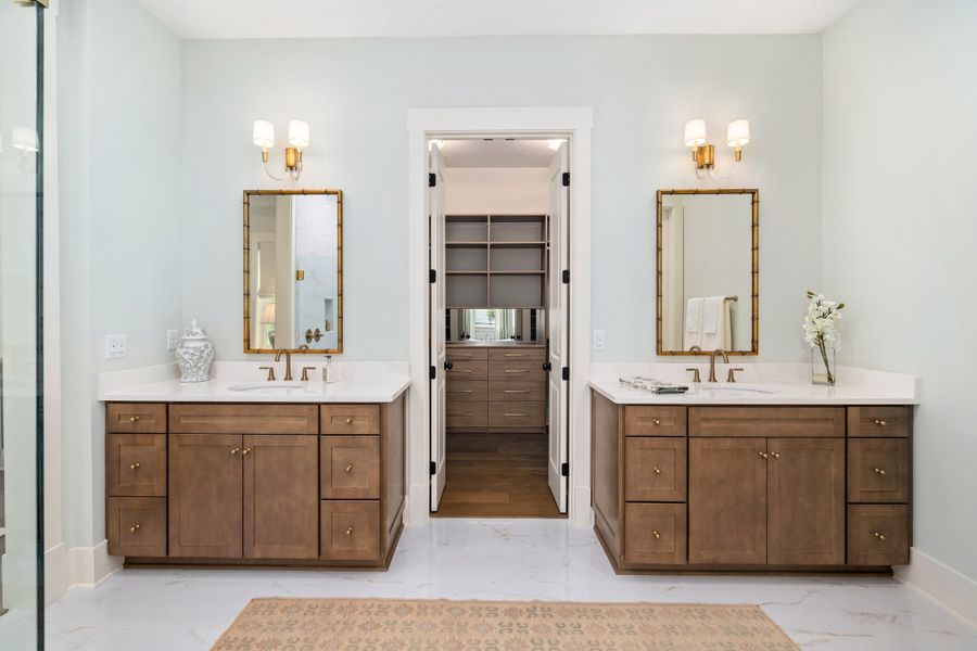 Furnished interior in a model home at Hidden Creek at SilverLeaf 80' Gold Series in St. Augustine (Image 70).