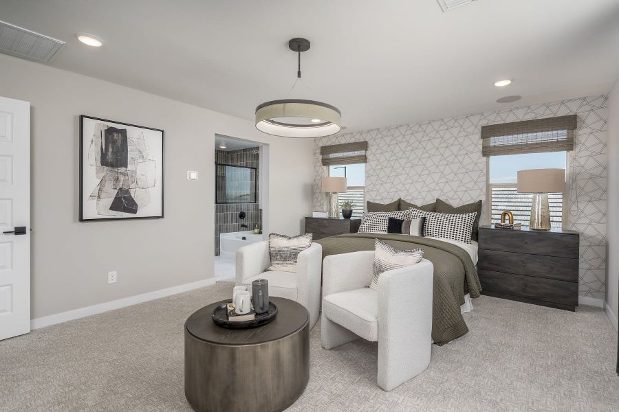 Primary Bedroom | Grand | Bentridge – Canyon Series | New Homes in Buckeye, AZ | Landsea Homes