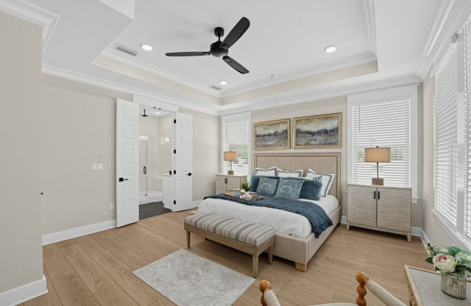Furnished interior in a model home at King's Landing in Panama City (Image 19). Furnished interior in a model home at King's Landing in Panama City (Image 19).