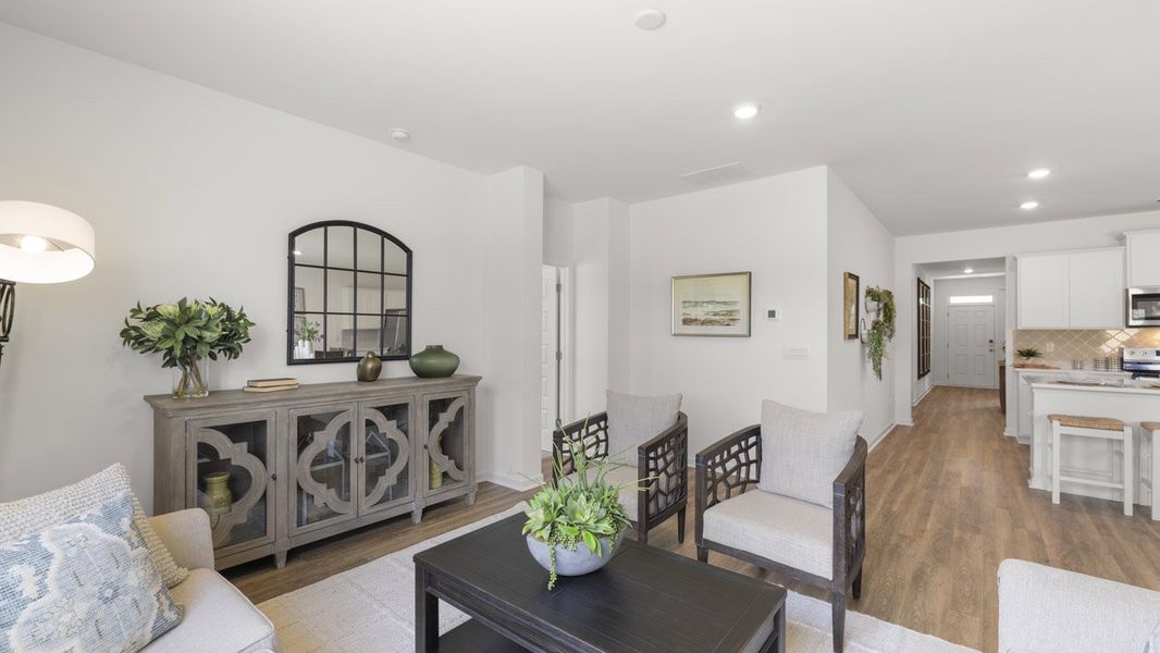 Furnished interior in a model home at Fox Crossing in Griffin (Image 20).