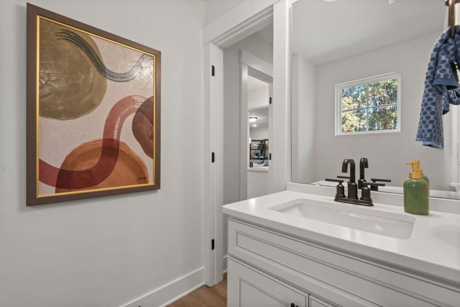 Furnished interior in a model home at Fiddler's Ridge in Advance (Image 28).