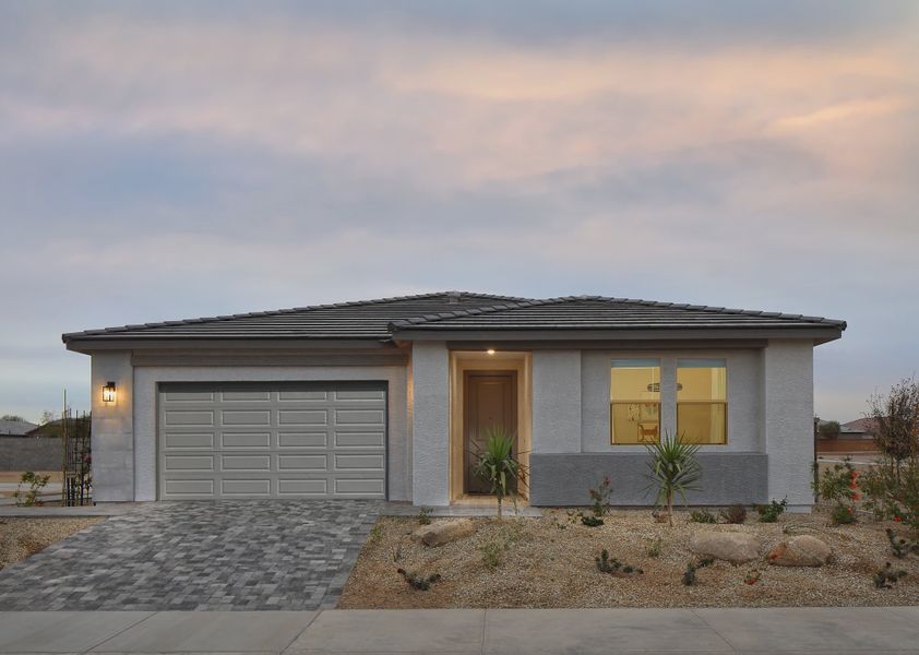 Front exterior of a home in the Sunset Farms community, located in Tolleson, AZ (Image 4).