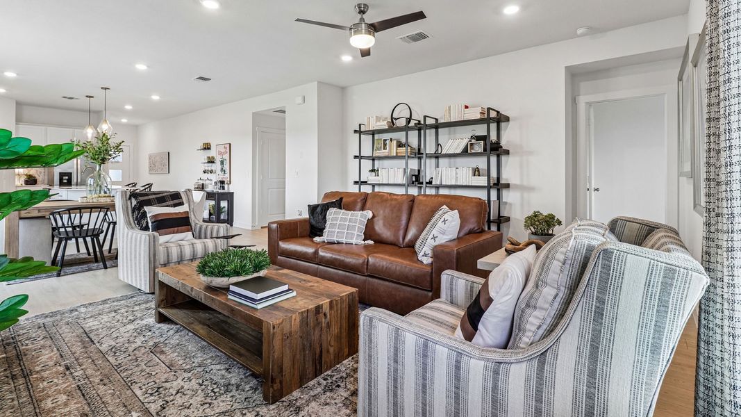 Furnished interior in a model home at Trails at Wildhorse in Austin (Image 25). Furnished interior in a model home at Trails at Wildhorse in Austin (Image 25).
